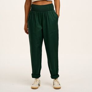 Lucy And Yak Alexa Pull On Trousers Posy Green Size Large Long